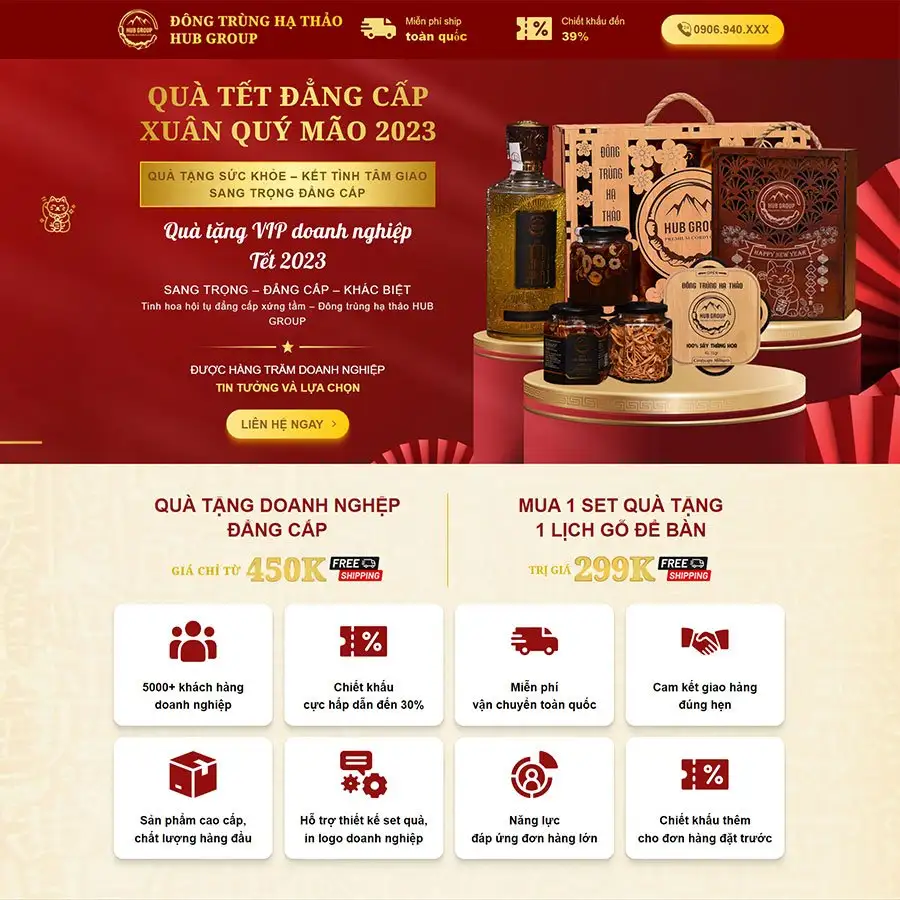 thiết kế website cho ngành kinh doanh đông trùng hạ thảo