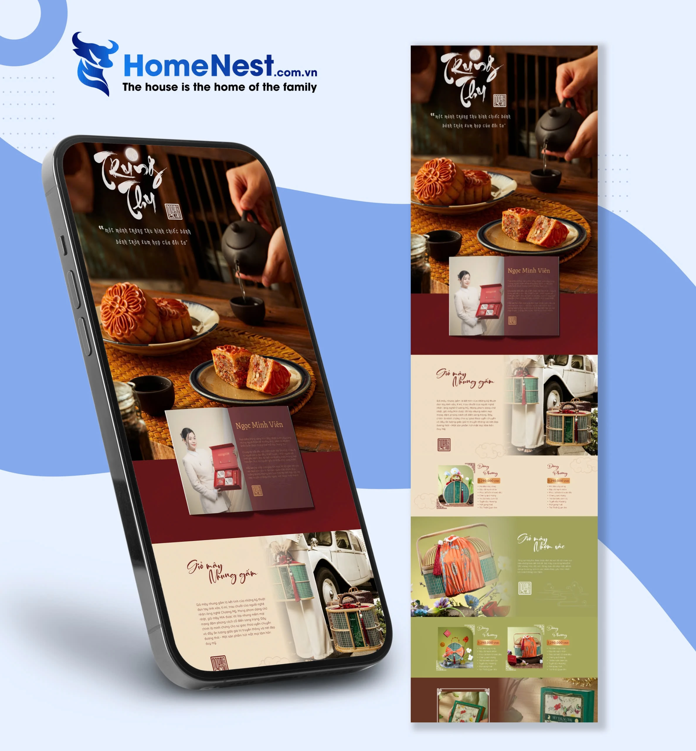 Mẫu website giới thiệu công ty được thiết kế tại HomeNest