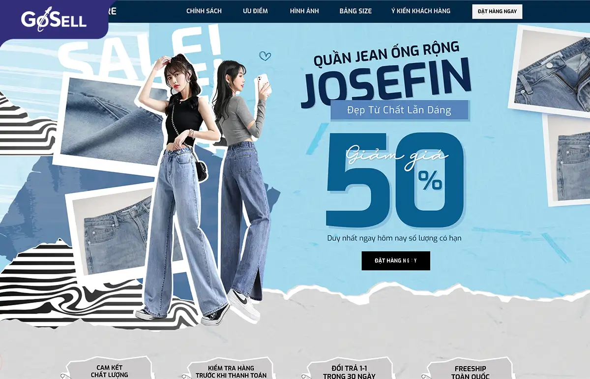 Landing page thời trang nữ cần tập trung vào hình ảnh