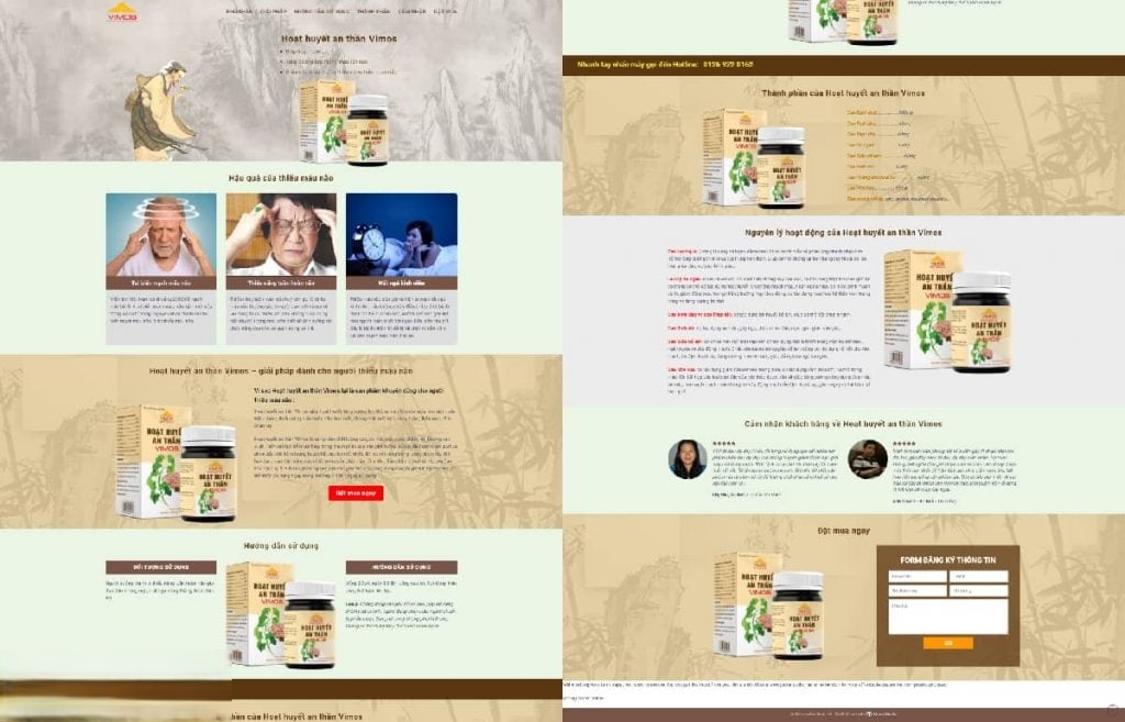 Top Mẫu Landing Page Thực Phẩm Chức Năng Đẹp, Chuẩn Chuyển Đổi